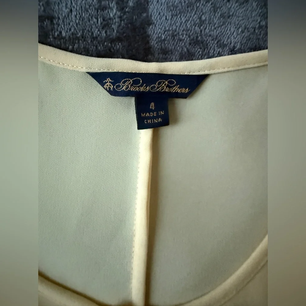 Brooks Brothers Cream Ruffle Blouse - Picture 6 of 8